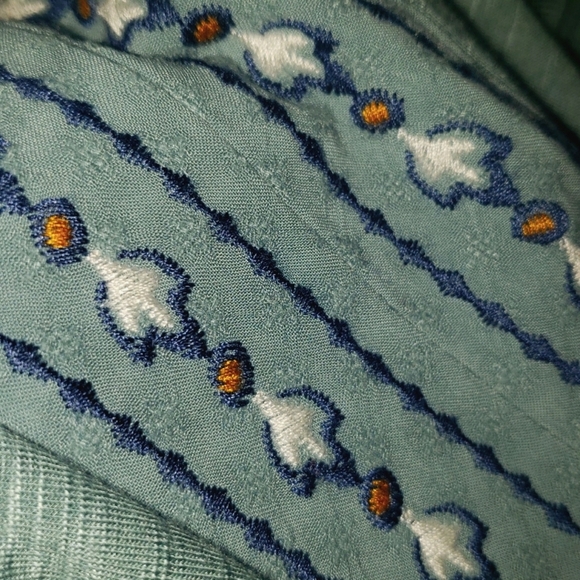 Boho 3XL Floral Knit Embroidered Pullover Babydoll Cottagecore Tunic Top New - Picture 7 of 10